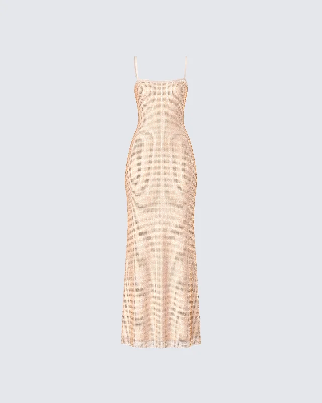 Nursing DressMichal Gold Sequin Maxi Dress