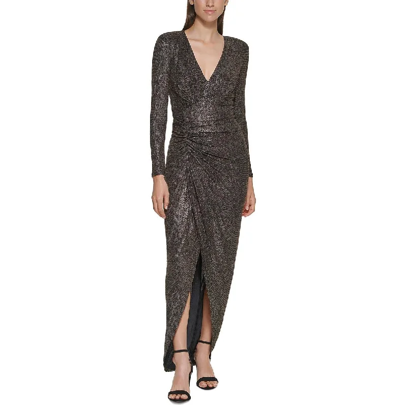 women's A-line dressesVince Camuto Womens Metallic Maxi Evening Dress