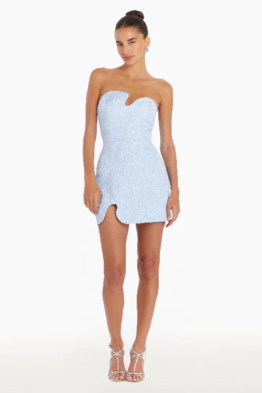 women's machine-washable dressesStrapless Puzzle Mini Dress