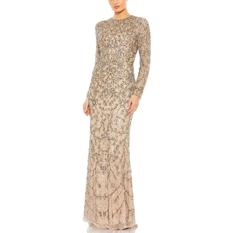 Asymmetric DressMac Duggal Womens Beaded Maxi Evening Dress