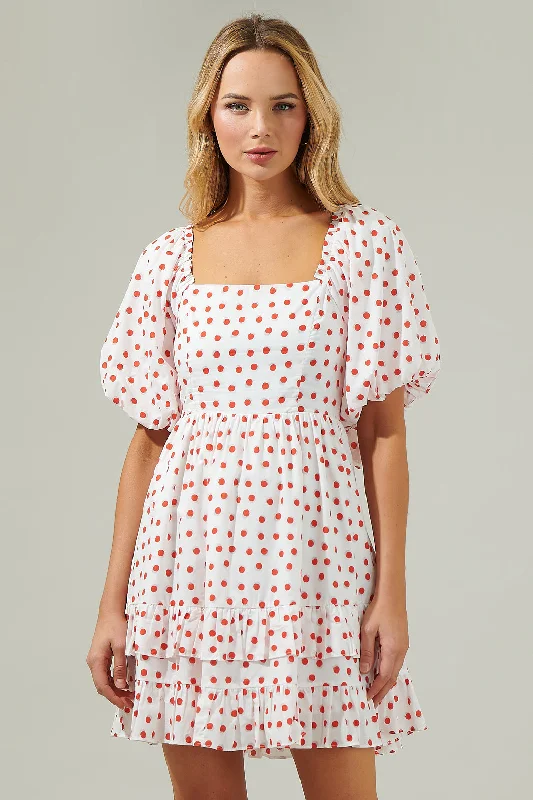 Ruffle DressPaola Dots Poplin Ruffle Mini Dress