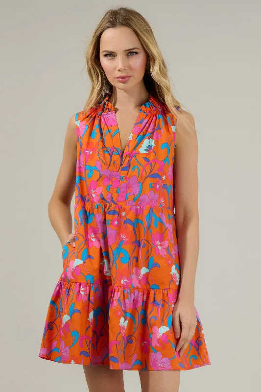 Neon DressBaila Floral Gemmely Shift Mini Dress