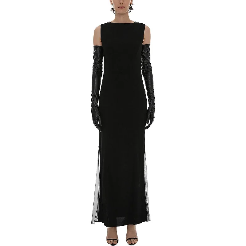 women's smart casual dressesHelmut Lang Womens Sheer Maxi Evening Dress