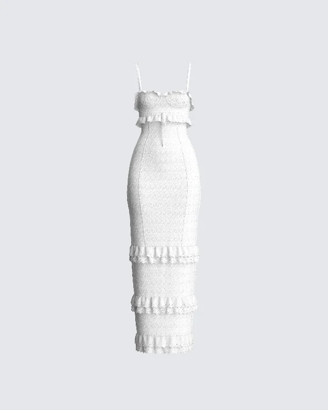 women's mini dressesJuniper White Eyelet Maxi Dress