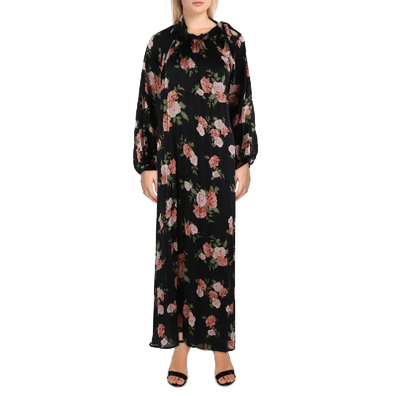 Evening DressBeulah Womens Pleated Long Maxi Dress