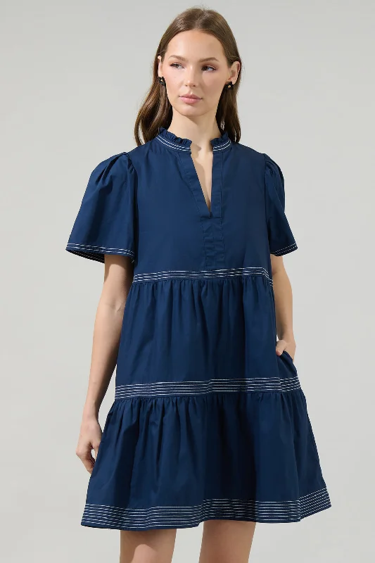 Ruffle DressBetty Poplin Tiered Mini Dress