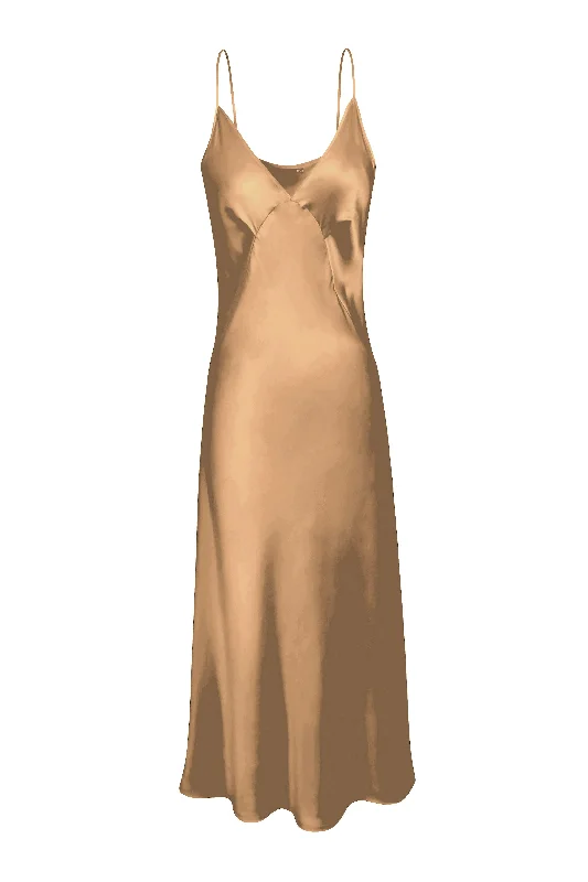 women's beach dressesBM 7/8 Triangle Slip Dress - Nude