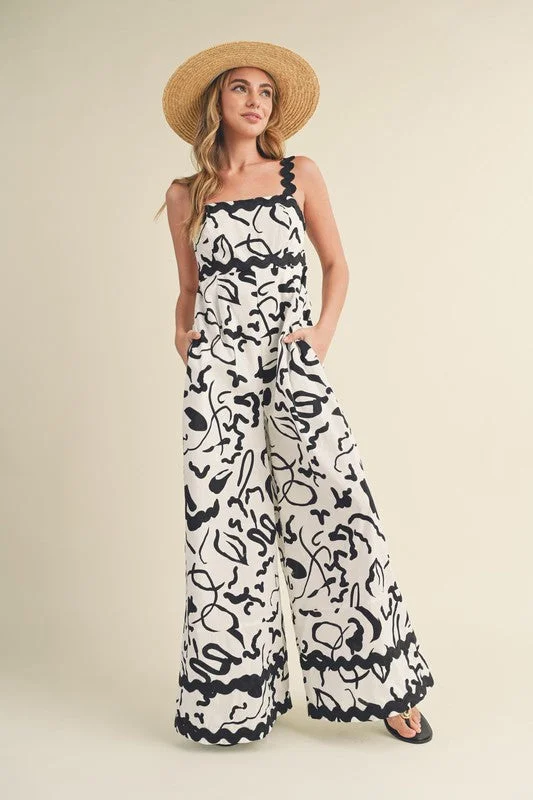 Crepe DressSummer Trends Black Print Jumpsuit