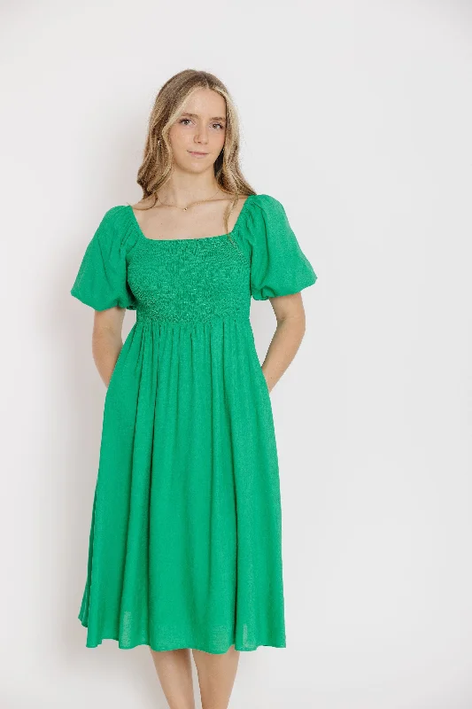 women's apple-shaped body dressesEden Dress in Kelly Green