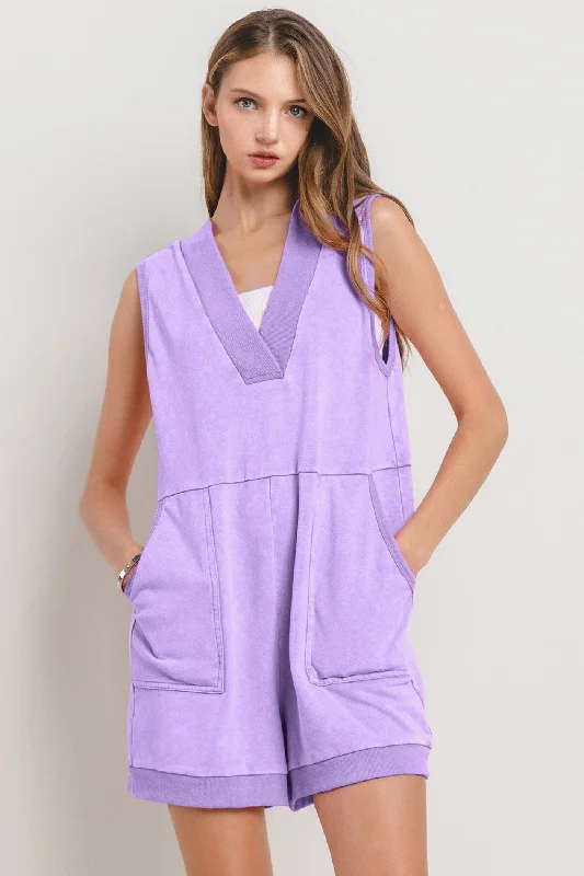 women's trendy dressesLakeside Chic Lavender Knit Romper