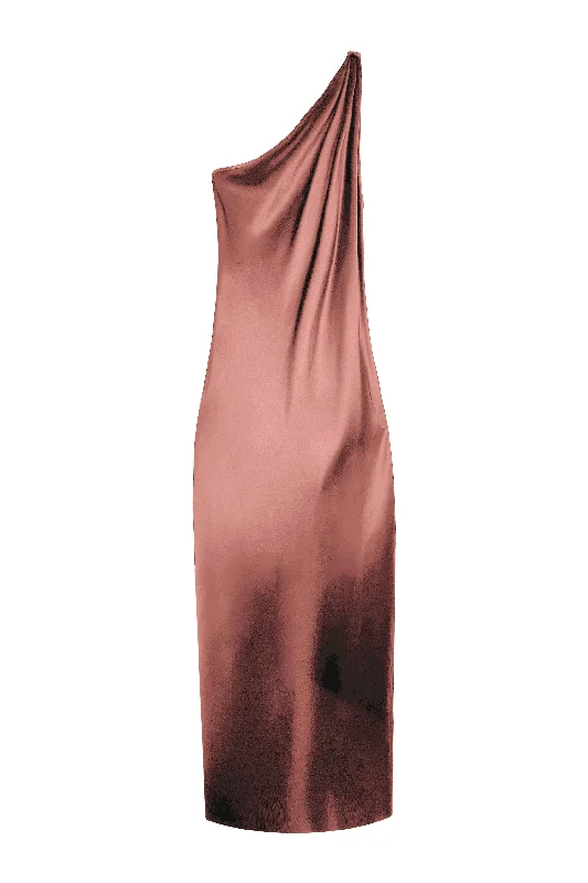 women's designer dressesBM Single Shoulder Cone Dress - Mauve