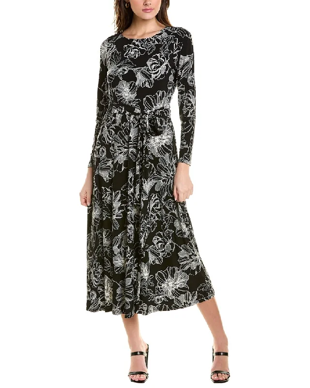 women's sustainable dressesAnne Klein Floral Midi Dress