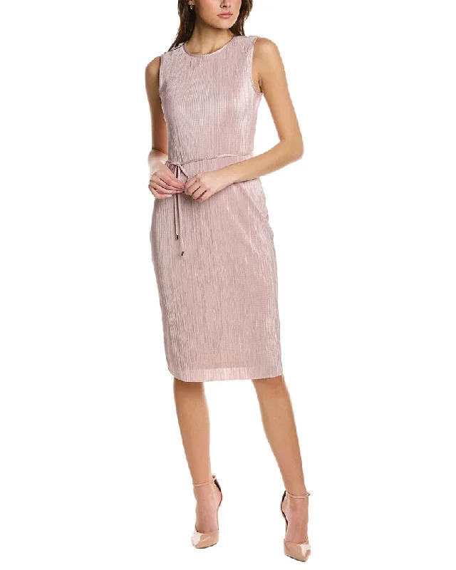 women's boho dressesAnne Klein Pleated Charm Midi Dress