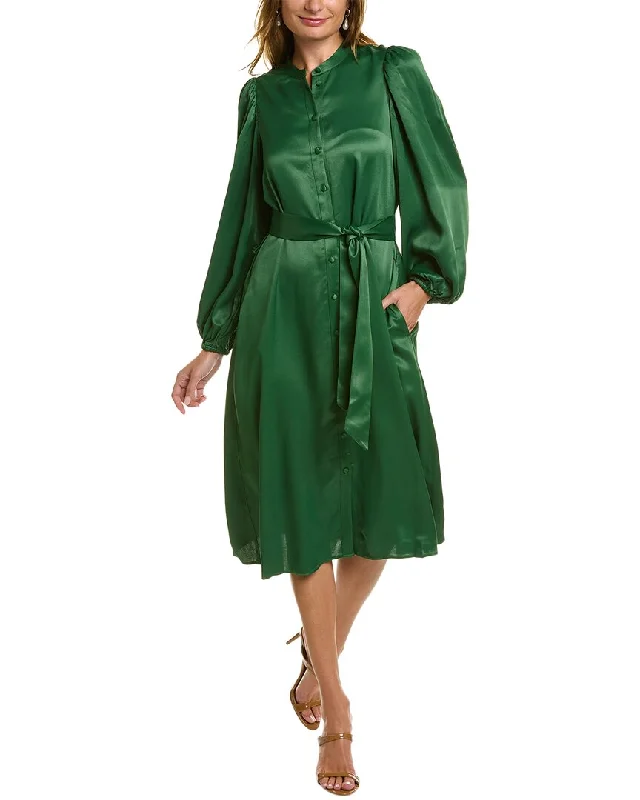 women's shift dressesBoden Satin Midi Shirt Dress