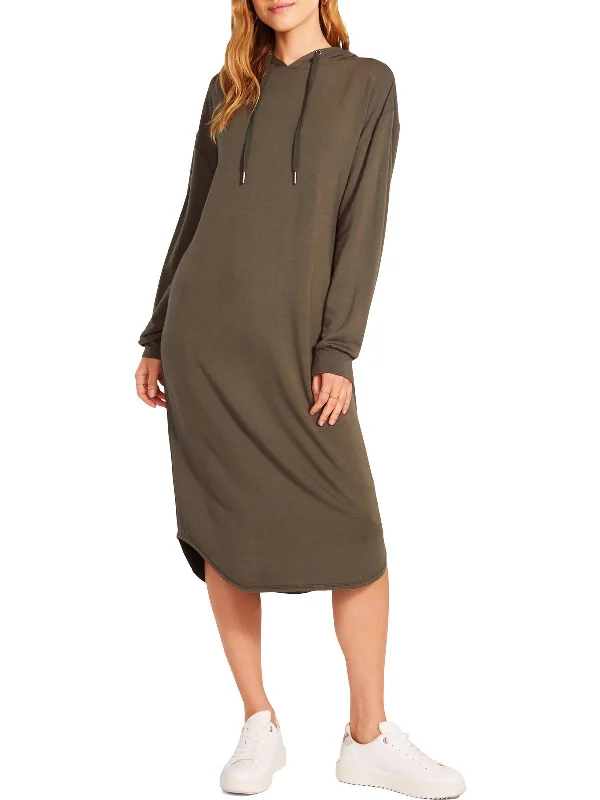 women's everyday dressesCamden Womens Long Sleeves Calf Midi Dress