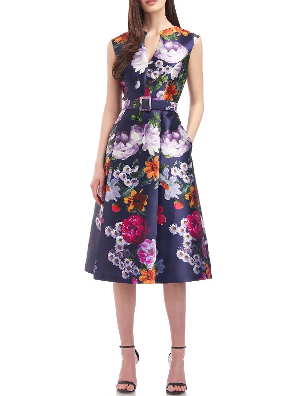 women's empire-line dressesEaston Womens Floral Midi Cocktail and Party Dress