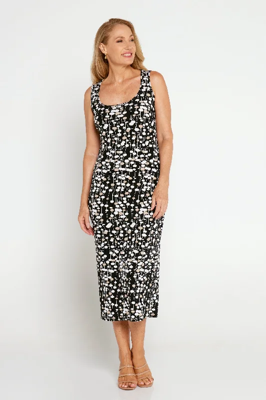 women's bespoke dressesFindon Midi Slip Dress - Pebble Print