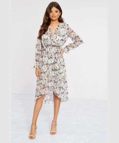 Sheath DressFoil Printed Midi Dress